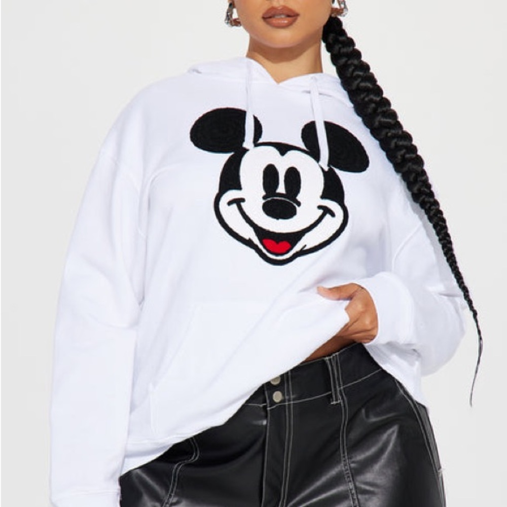 Disney White Mickey Mouse Long Sleeve Top